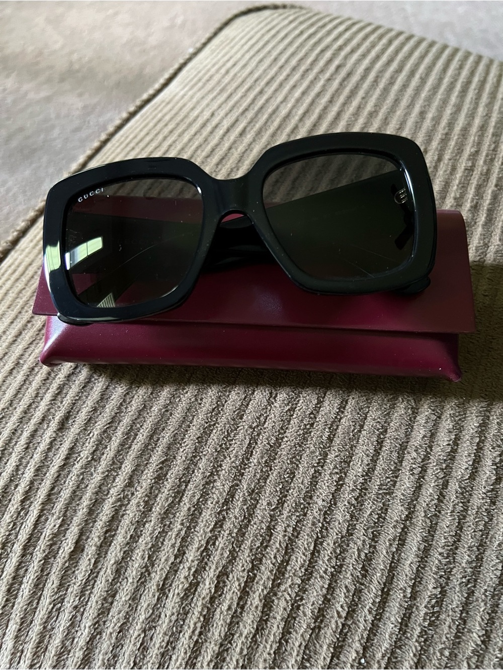 Gucci Gradient Grey Square Ladies Sunglasses GG0141SN 001 53 new - Picture 8 of 11